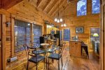 Blue Lake Cabin - Dining Area and Fully Equipped Kitchen